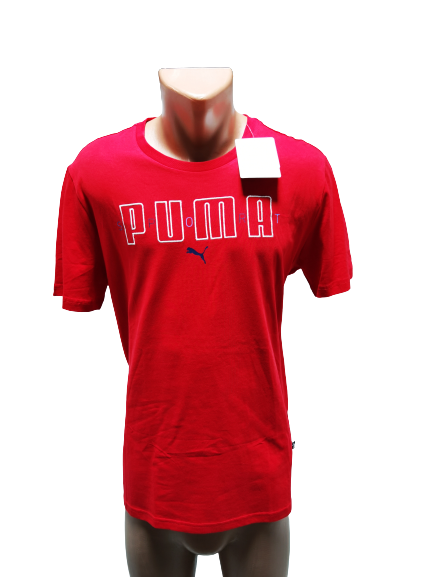Tricou Barbati, Puma, cu imprimeu Logo, Rosu