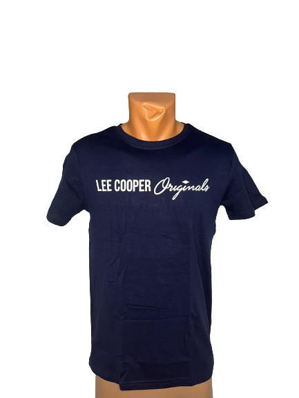 Tricou Barbati, LeeCooper, cu imprimeu Logo, Albastru Inchis