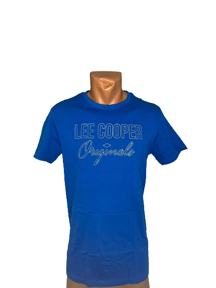 Tricou Barbati, LeeCooper, cu imprimeu Logo, Albastru